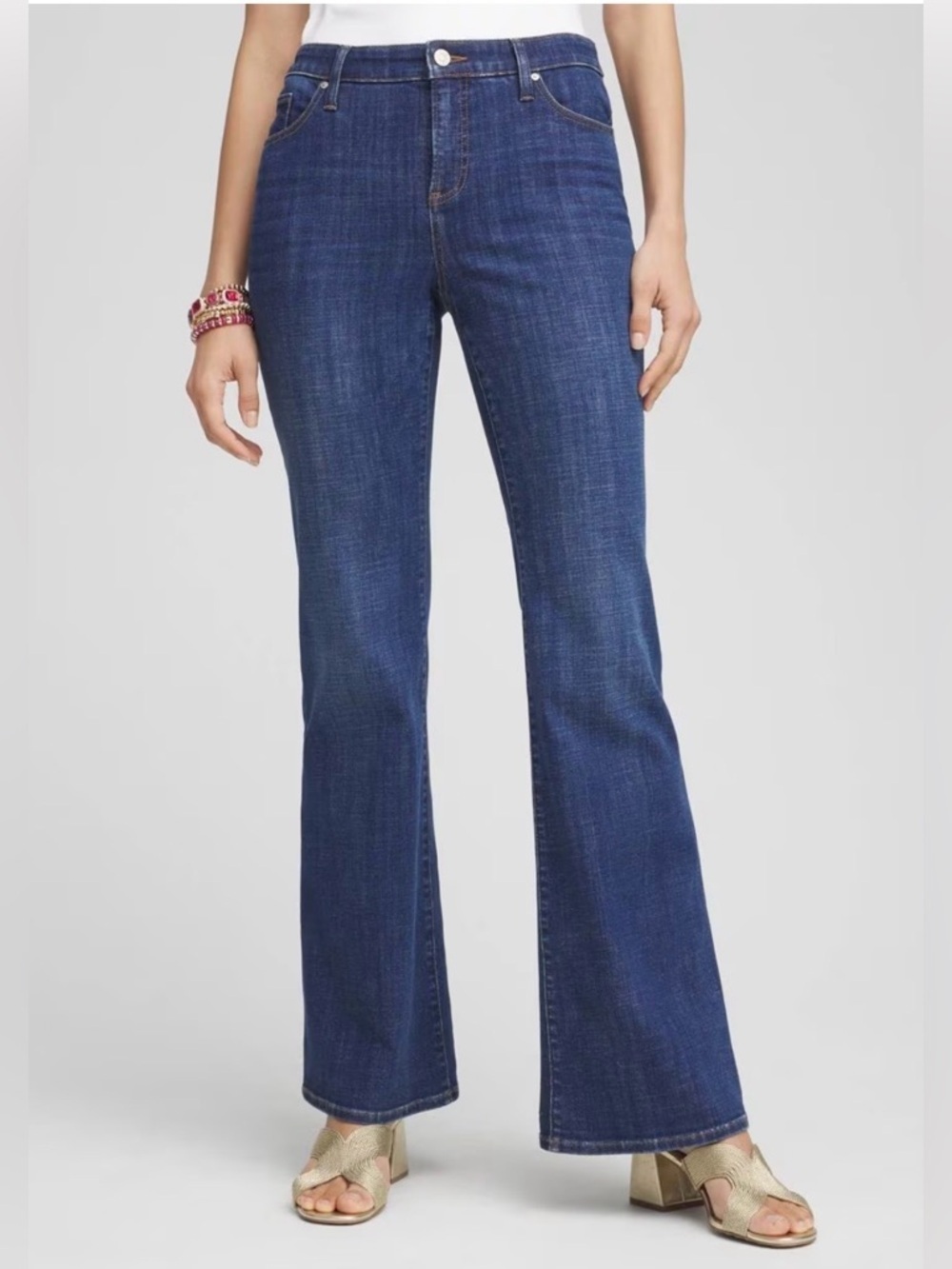 Chico’s So Slimming Girlfriend Kick Flare Jeans Size 10 NWT